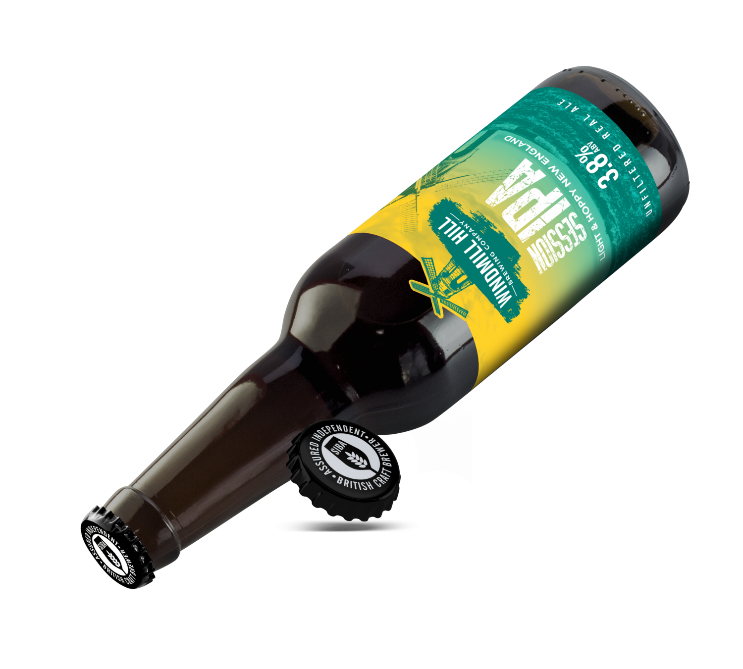 Session IPA beer bottle